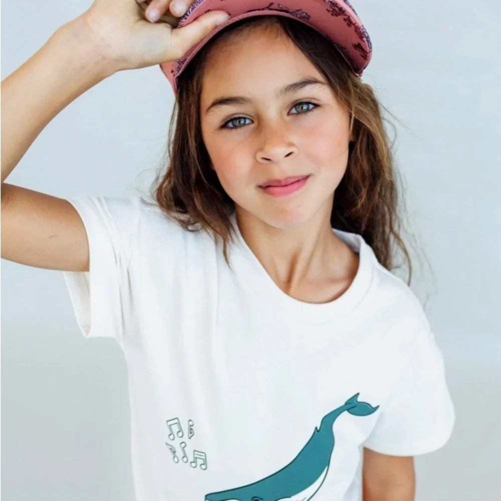 Charming Coral Kids Floral Visor